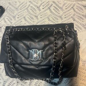 Black Quilted Chain Shoulder Bag